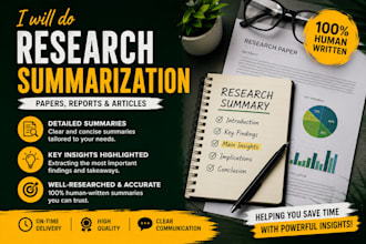 summarize research papers articles and reports with key insights