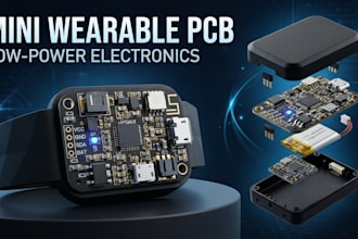 create mini wearable pcb device for low power electronics projects