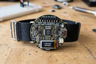 create mini wearable pcb device for low power electronics projects