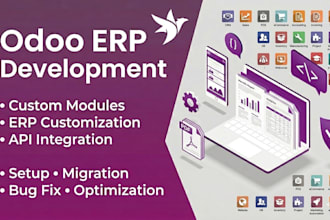 develop odoo erp modules customs app integration and system customization