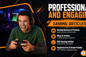 write an engaging gaming blogs and SEO articles