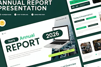 design anual report, financial presentation, corporate slides data analysis
