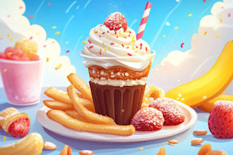draw food illustration using watercolor
