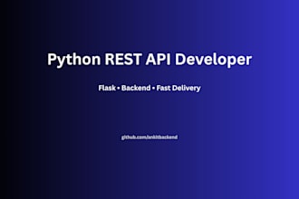 build a rest API in python and flask for your project