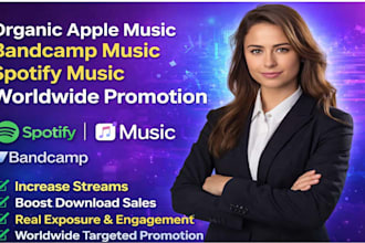 do apple music bandcamp music spotify music worldwide promotion
