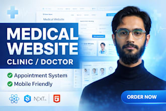 build medical website or clinic website in nextjs