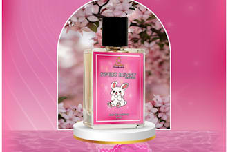 design elegant perfume labels, and mockups