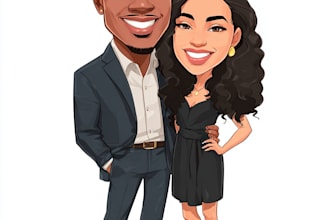 make couple portrait illustrations