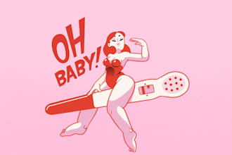 draw anime style nsfw fanart, ecchi and original characters
