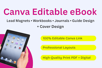 design editable canva ebook, lead magnet, workbook, and PDF