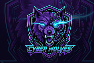design a custom sports, gaming, or twitch mascot logo
