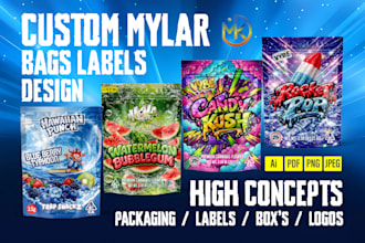 design custom weed pouch and cannabis mylar bag packaging