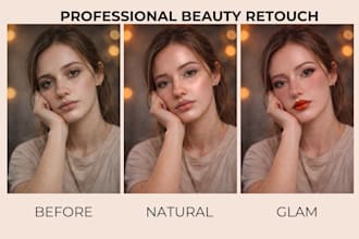 do professional beauty photo retouching and skin editing