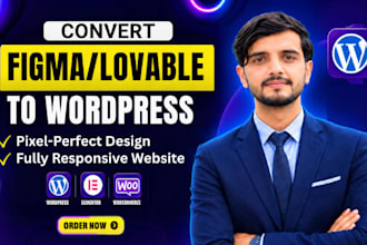 convert figma to wordpress, figma to elementor, lovable to wordpress website