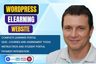 create elearning website, wordpress lms educational website, online course site