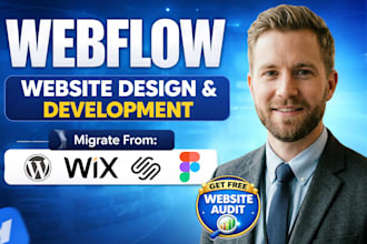 design redesign webflow website migrate wix squarespace wordpress to webflow