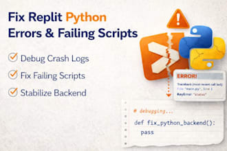 fix replit python error failed script replit crash log backend error fix
