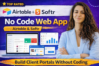 build a no code web app, client portal, or dashboard using airtable and softr