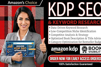do amazon KDP keywords research, and SEO optimization for book ranking