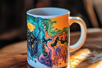 create trendy coffee mug design for your pod business
