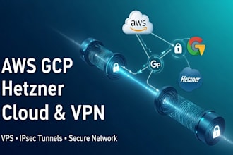 setup AWS gcp hetzner cloud vps VPN ipsec tunnels, proxmox,server setup