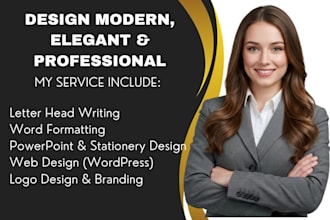design professional letterhead, stationery, quotation, receipt and invoice