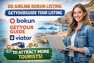 do airline bokun listing, getyourguide, tour listing, viator, vrbo, tripadvisor