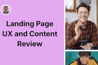 review your landing page UX and content to improve conversion