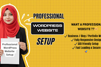 design, install and setup wordpress website professionally