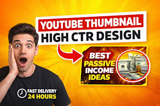 design eye catching youtube thumbnail for high CTR