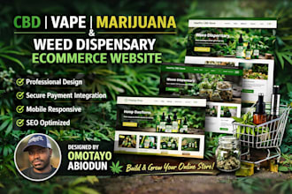 create cbd, vape, marijuana ecommerce website
