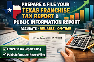 prepare and file your texas franchise tax report and public information report
