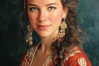 paint a real oil painting on canvas