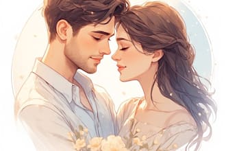 design couple portrait illustration