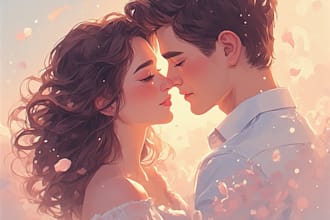 make couple portrait illustration