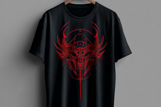 make hand drawn design for you merch t shirt tote bag