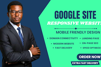 create a modern responsive google sites website for fast  adsense monetization