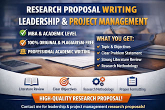 write reseach proposal on leadership and project management