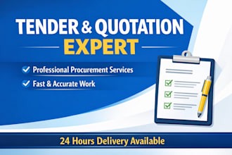 prepare professional tender documents and quotations