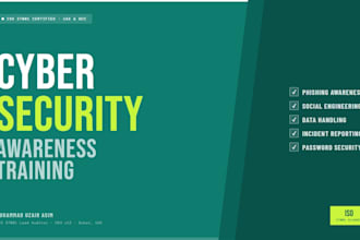 create and deliver cybersecurity awareness training for your employees and team