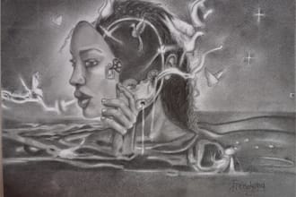 create surreal hyperrealistic art, prints,custom drawings