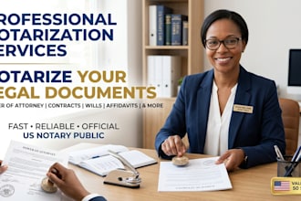 notarize your legal documents USA notary power of attorney