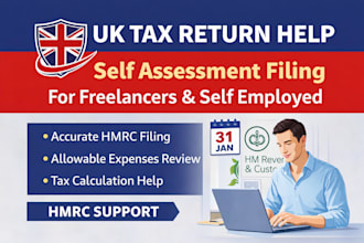 prepare UK self assessment tax return freelancers, self employed, hmrc filing
