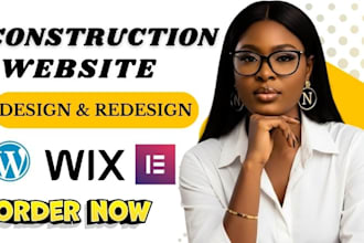 design a modern construction website contractor roofing hvac plumbing wordpress