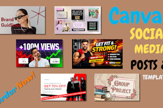 design pro social media posts and canva templates