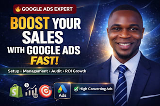 setup and manage shopify google ads PPC campaigns for high converting sales