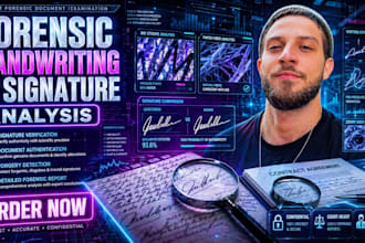 forensic handwriting and signatures analysis, report and evidence