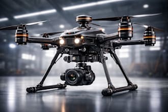 conceptual design 3d aircraft uav drone design photorealistic 3d visualization