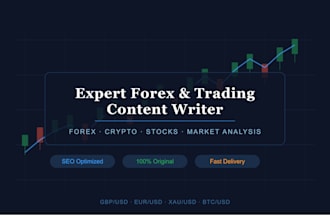 write expert forex and trading content, analysis and educational articles