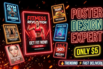 design eye catching social media posters and ads